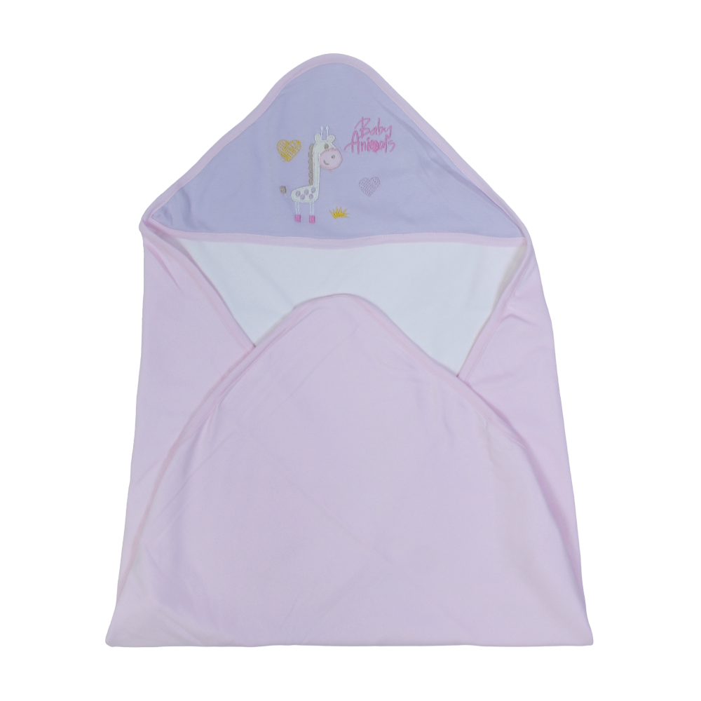 Cotton Baby Blanket – Giraffe Embroidery