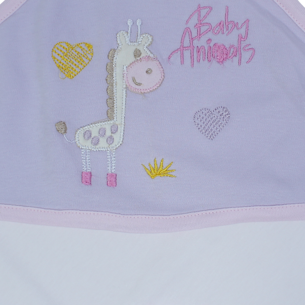 Cotton Baby Blanket – Giraffe Embroidery
