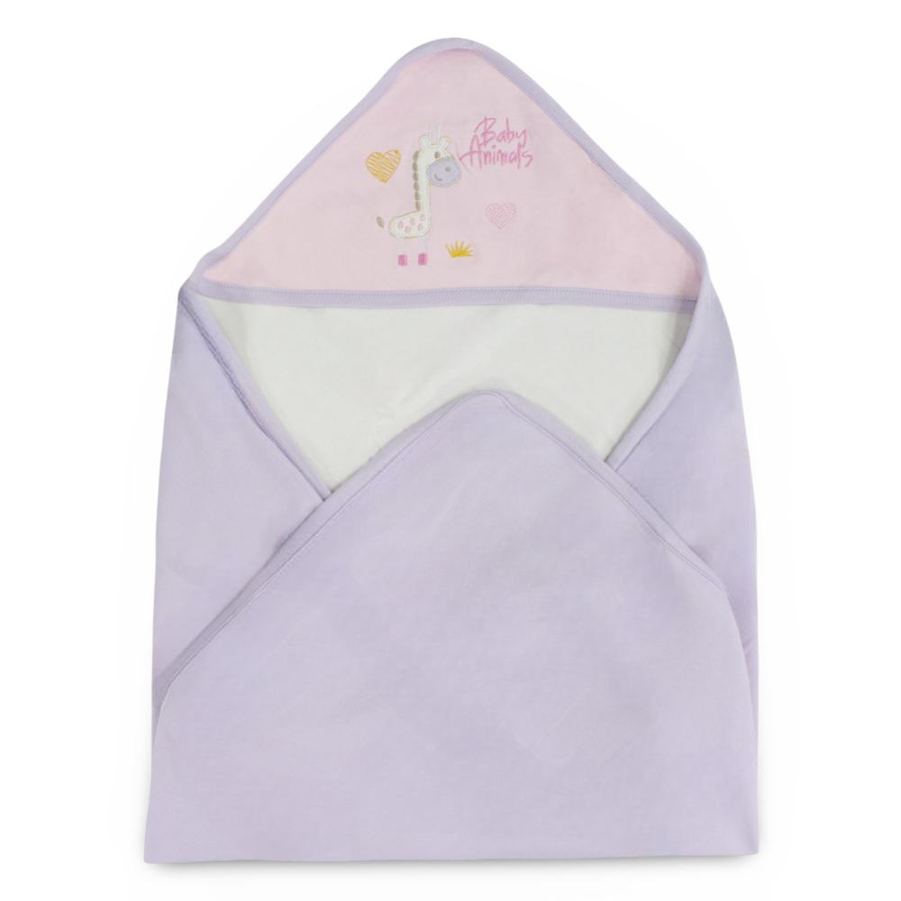 Cotton Baby Blanket – Giraffe Embroidery