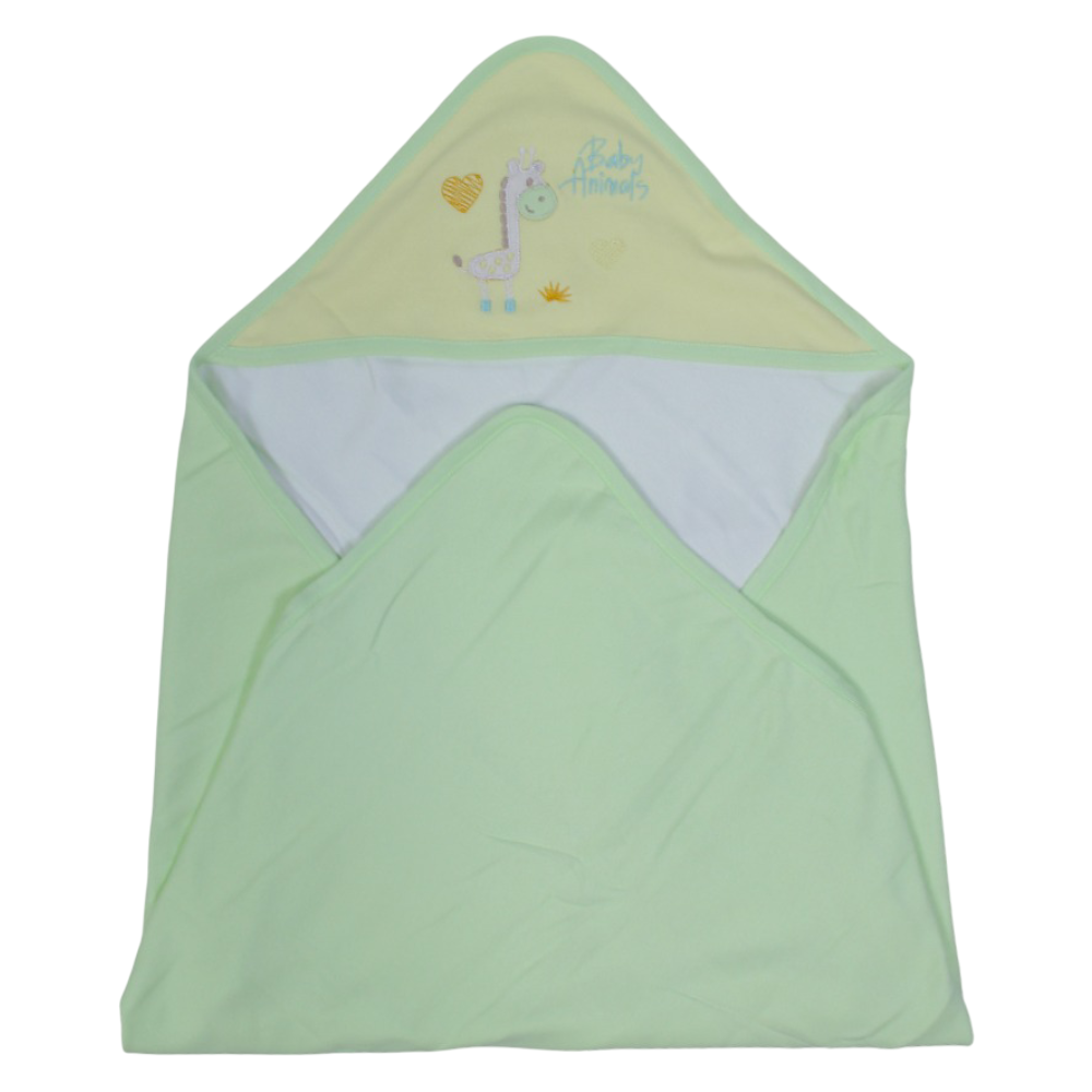 Cotton Baby Blanket – Giraffe Embroidery