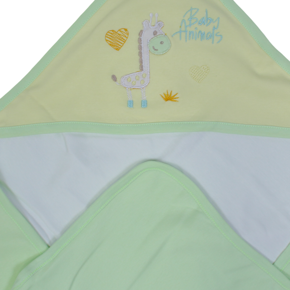 Cotton Baby Blanket – Giraffe Embroidery