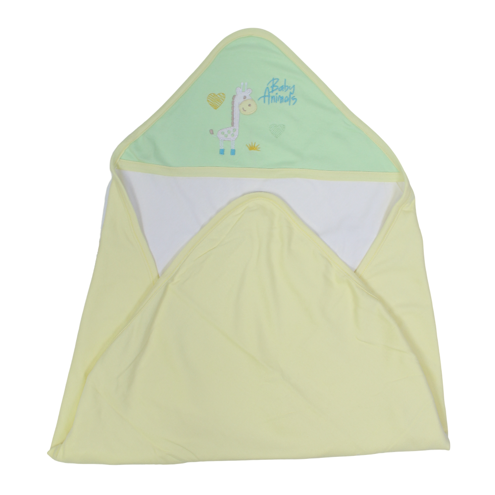 Cotton Baby Blanket – Giraffe Embroidery