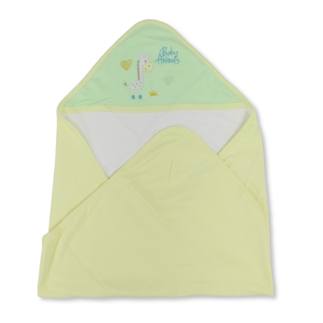 Cotton Baby Blanket – Giraffe Embroidery