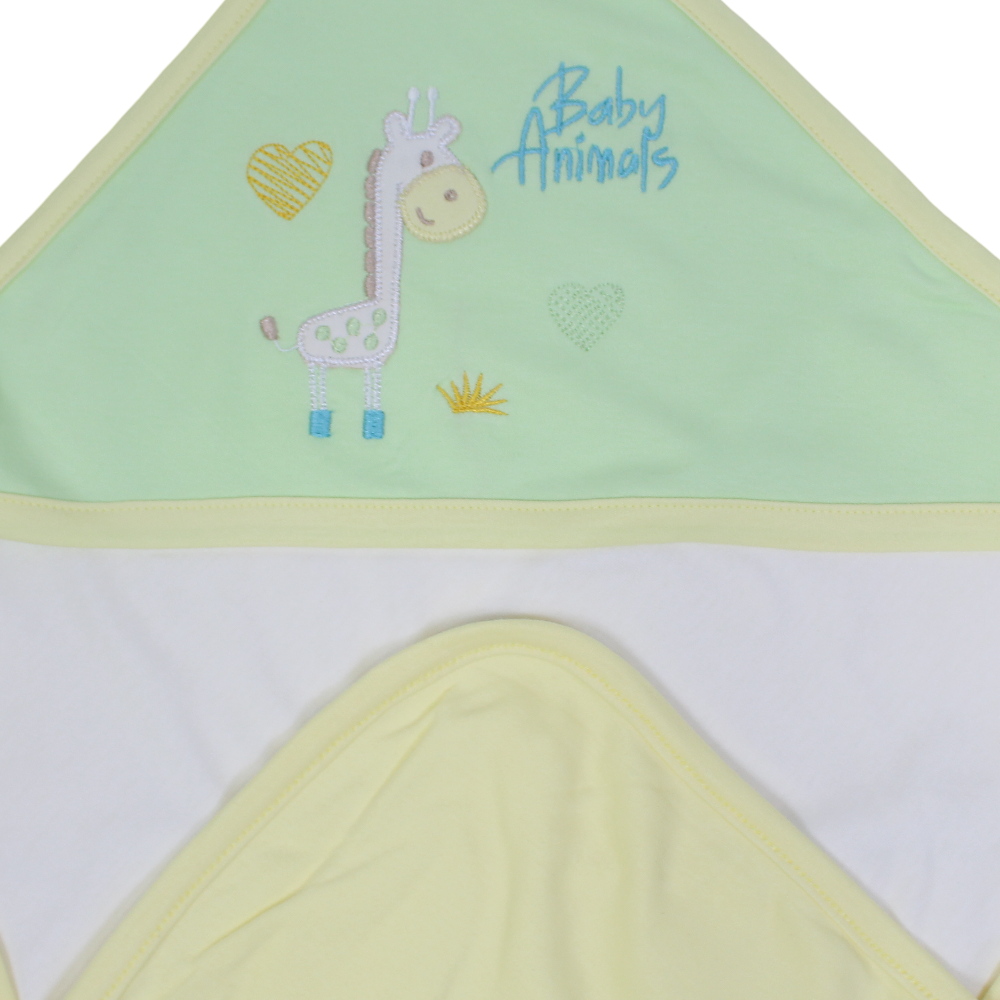 Cotton Baby Blanket – Giraffe Embroidery