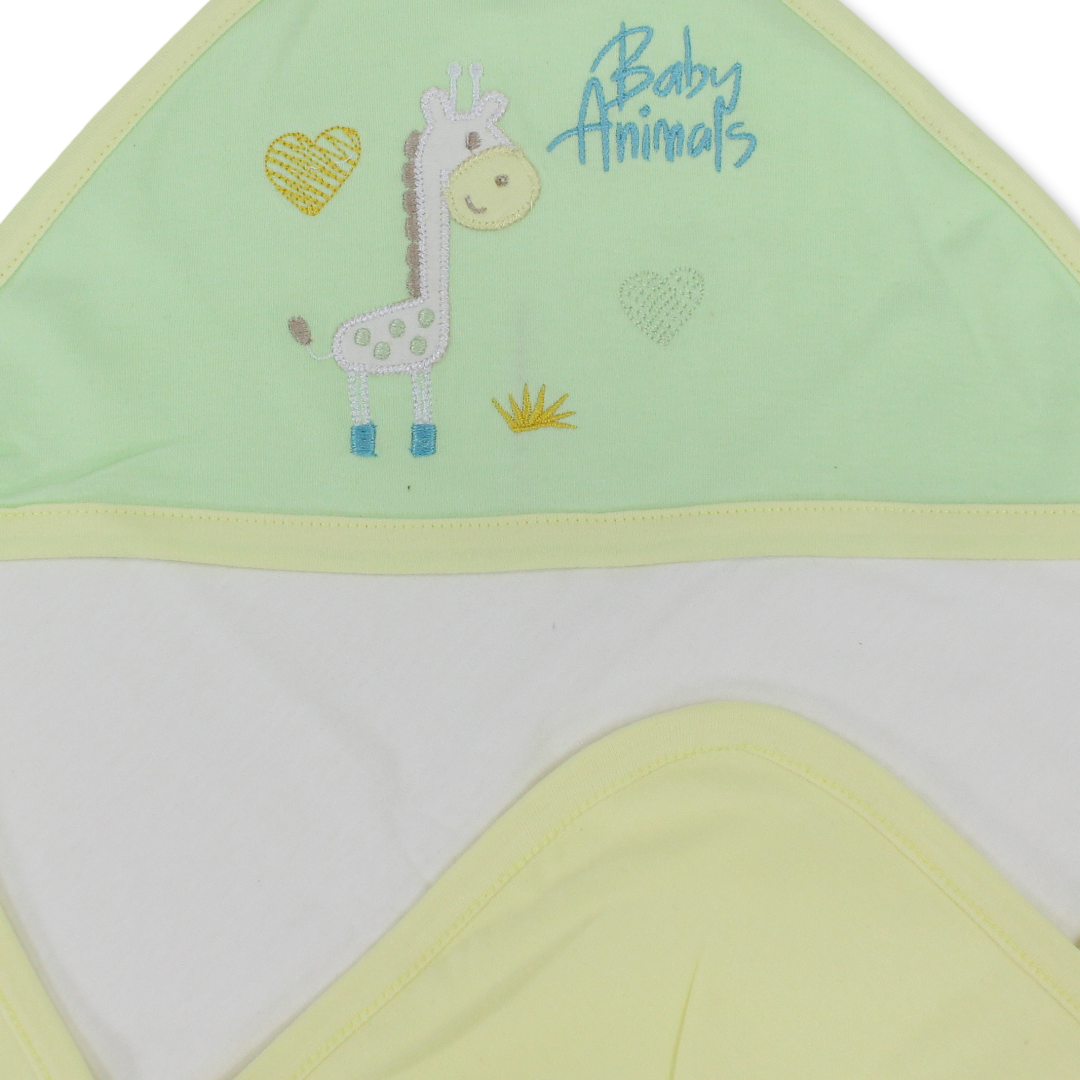 Cotton Baby Blanket – Giraffe Embroidery