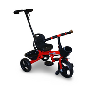 Children's 4-in-1 Tricycle Stroller with Handle – Red