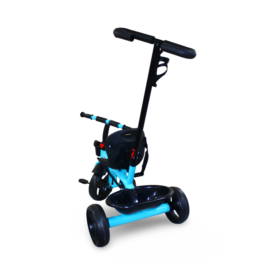 Children's 4-in-1 Tricycle Stroller with Handle – Baby Blue