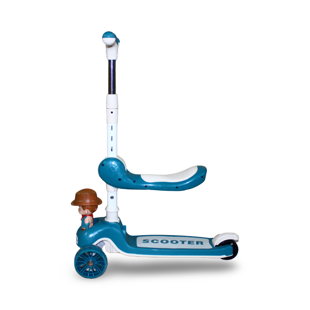 Children's 3 Wheel Scooter with Seat – Turquoise