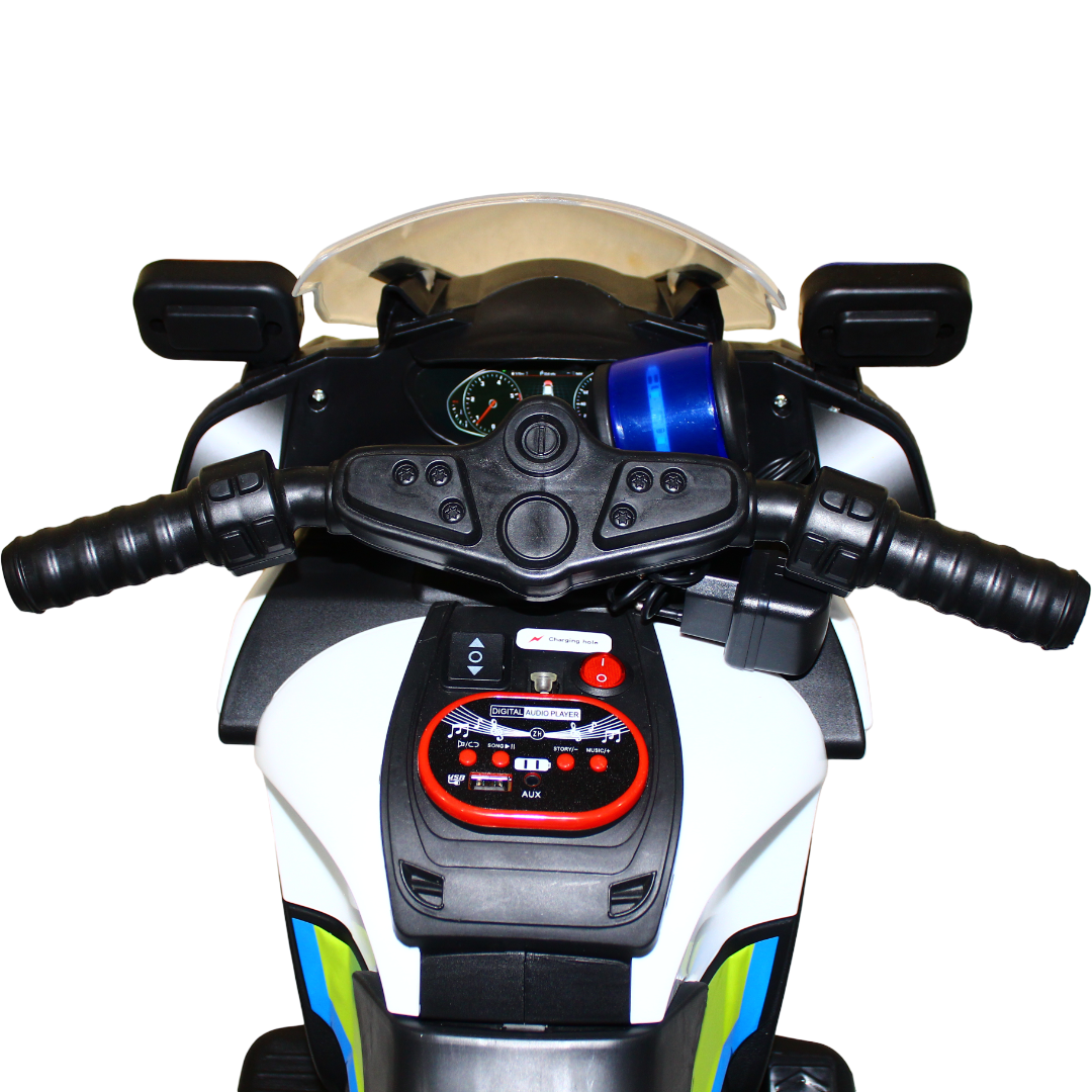 Electric Motorcycle Toy – White