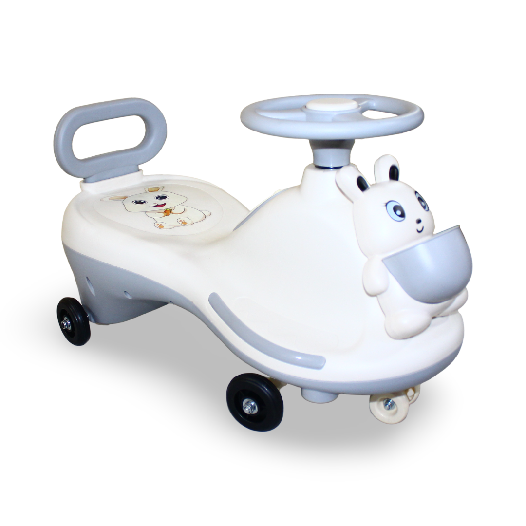 Baby Car Rabbit Twist Car – Grey & Off-White