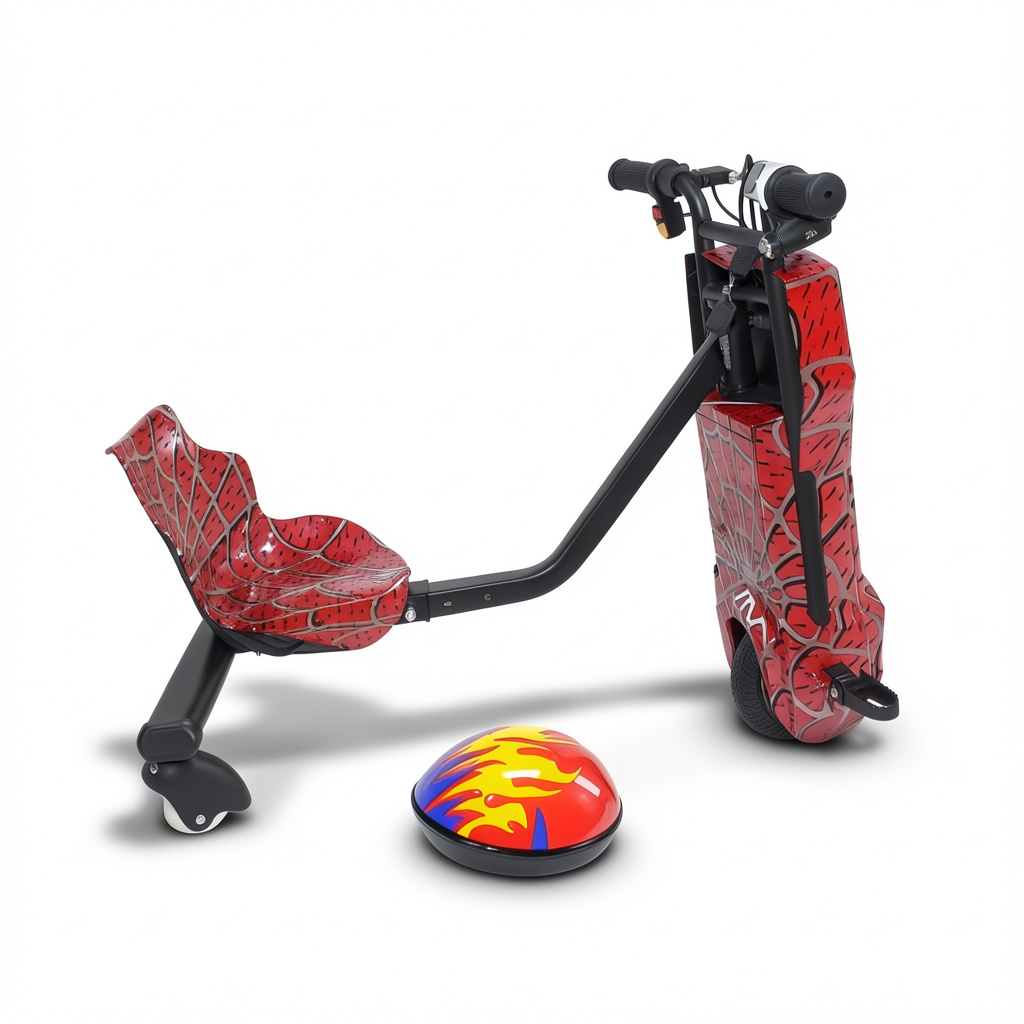 Spider-Man 36V Electric Drift Scooter for Kids 8 inches – Red