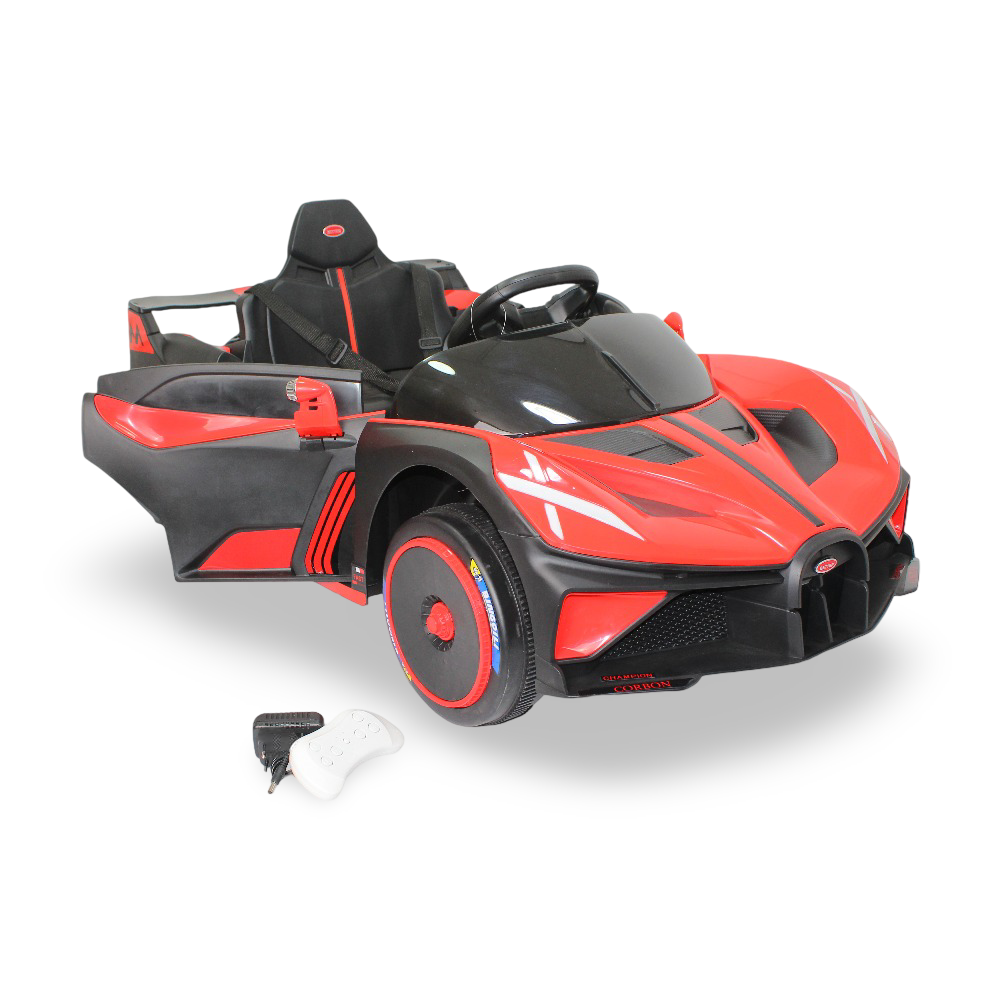Kids' Bugatti Electric Ride-On Toy Car - Red