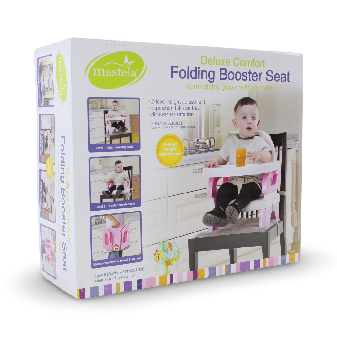Mastela Deluxe Comfort Folding Booster Seat – Pink