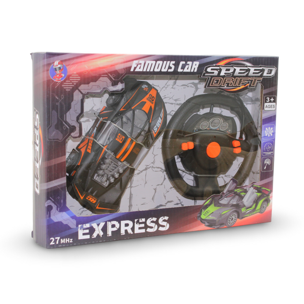 Famous Car Speed Drift RC Vehicle Set – Orange & Black - Toys - OKO