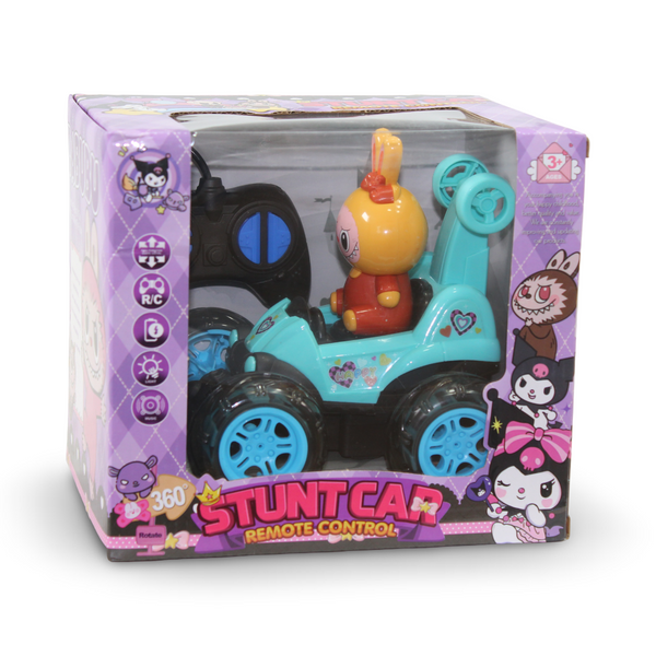 Labubu RC LED Stunt Car – Aqua