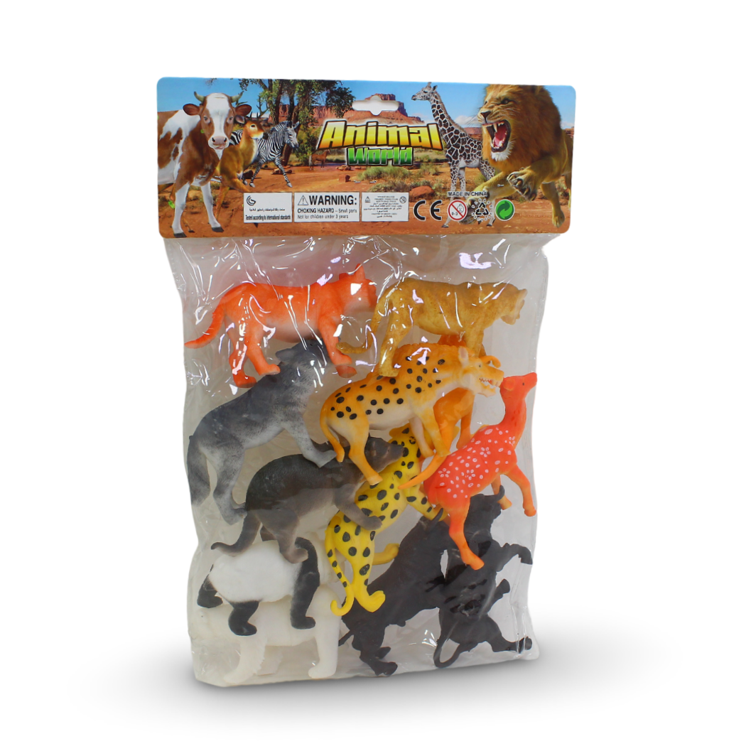 Animal World Figures Set – 12 Pcs