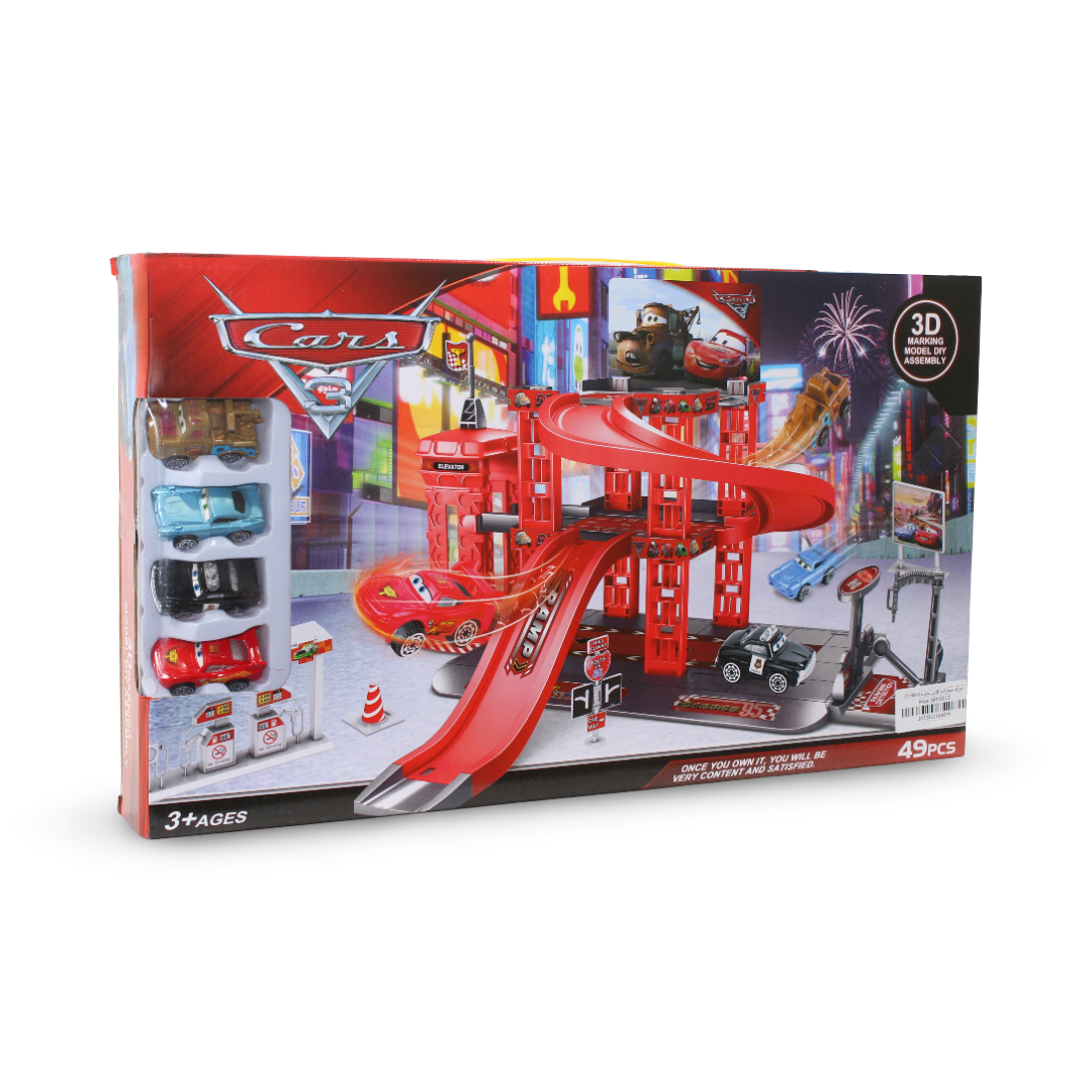 Pixar Cars Parking Garage Playset – 49 Pcs