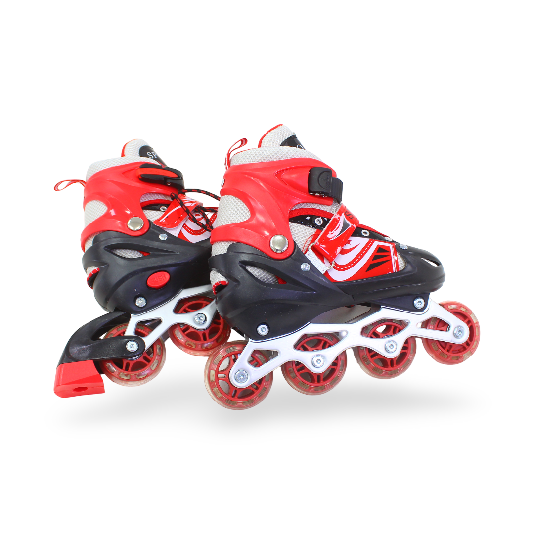 Sport Adjustable Inline Roller Skates (35-38) – Red