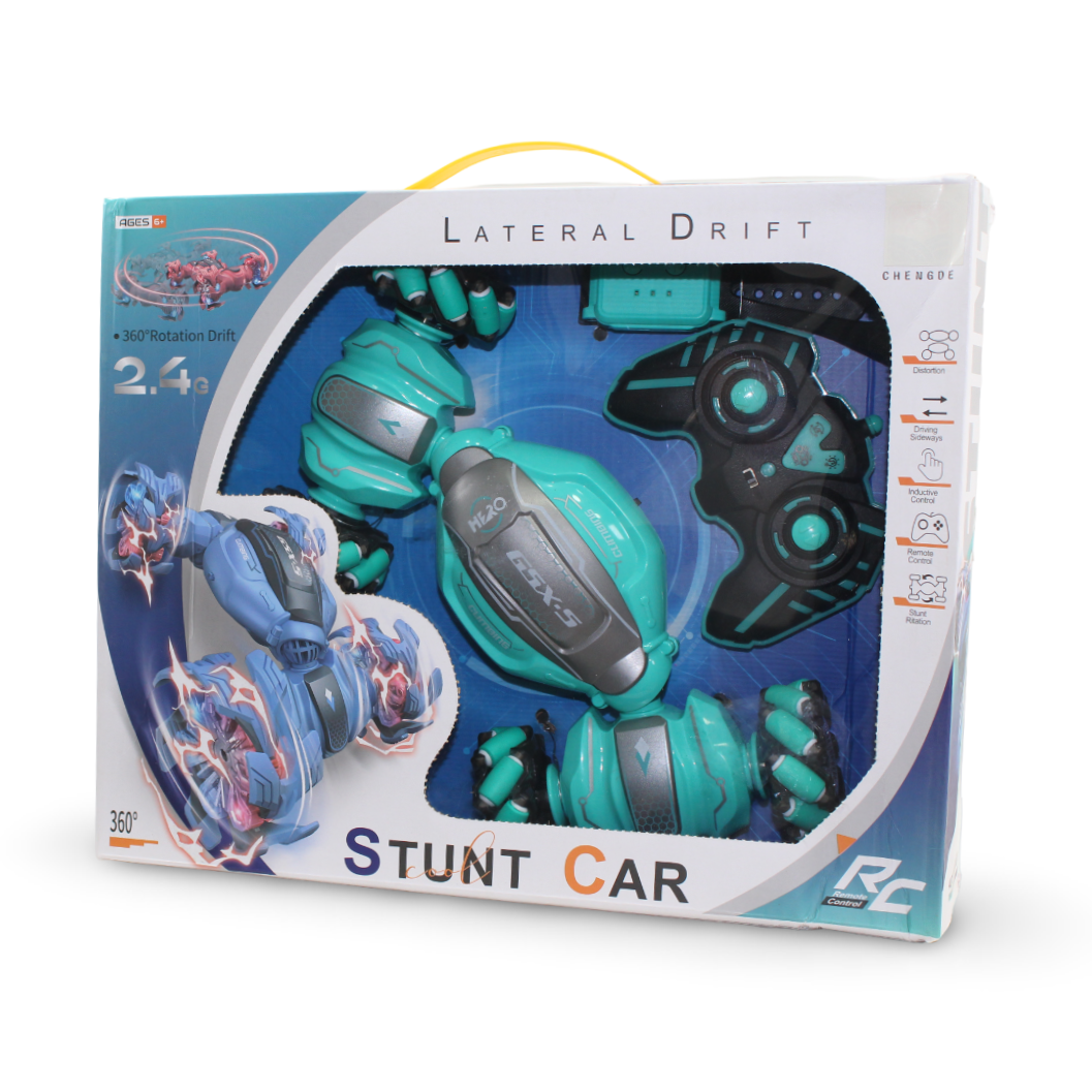 Lateral Drift RC Stunt Car – Aqua