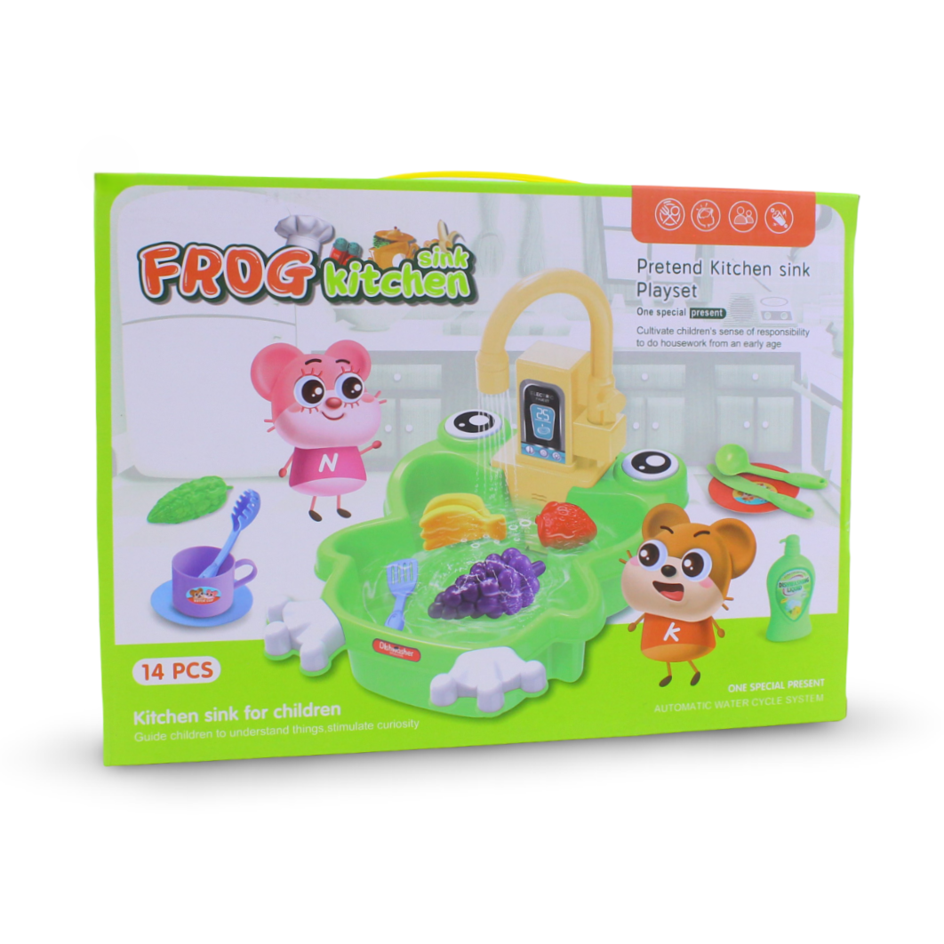 Frog Kitchen Pretend Kitchen Sink Playset