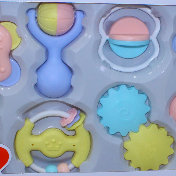 Huanger Baby Rattles & Teether Toy Set – 8 Pcs