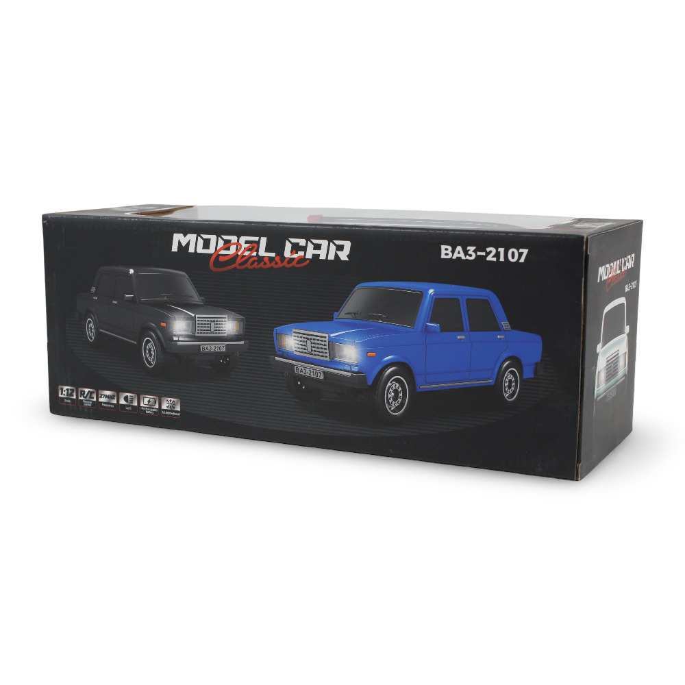 Remote Control Lada Police Car with Lights – Black