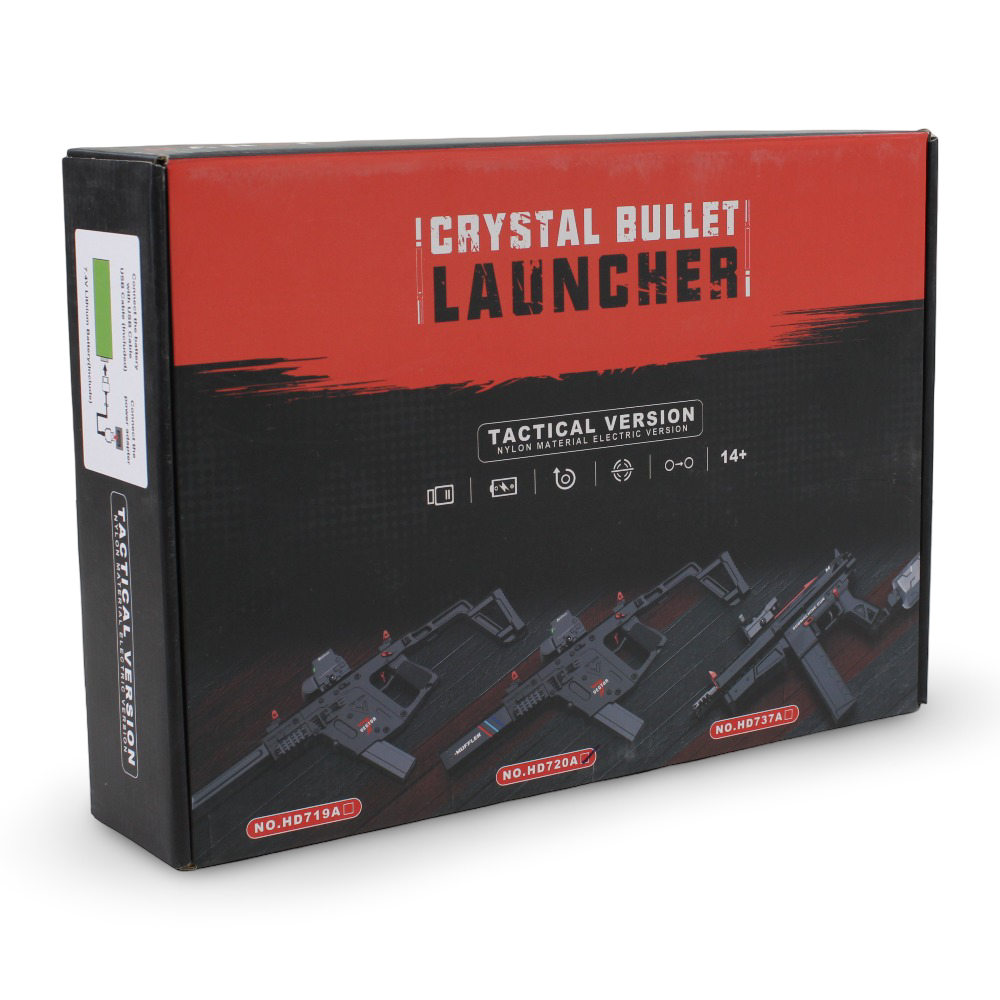 Crystal Bullet Launcher Tactical Gel Blaster Set with Light, Sound & Smoke – Rechargeable - OKO