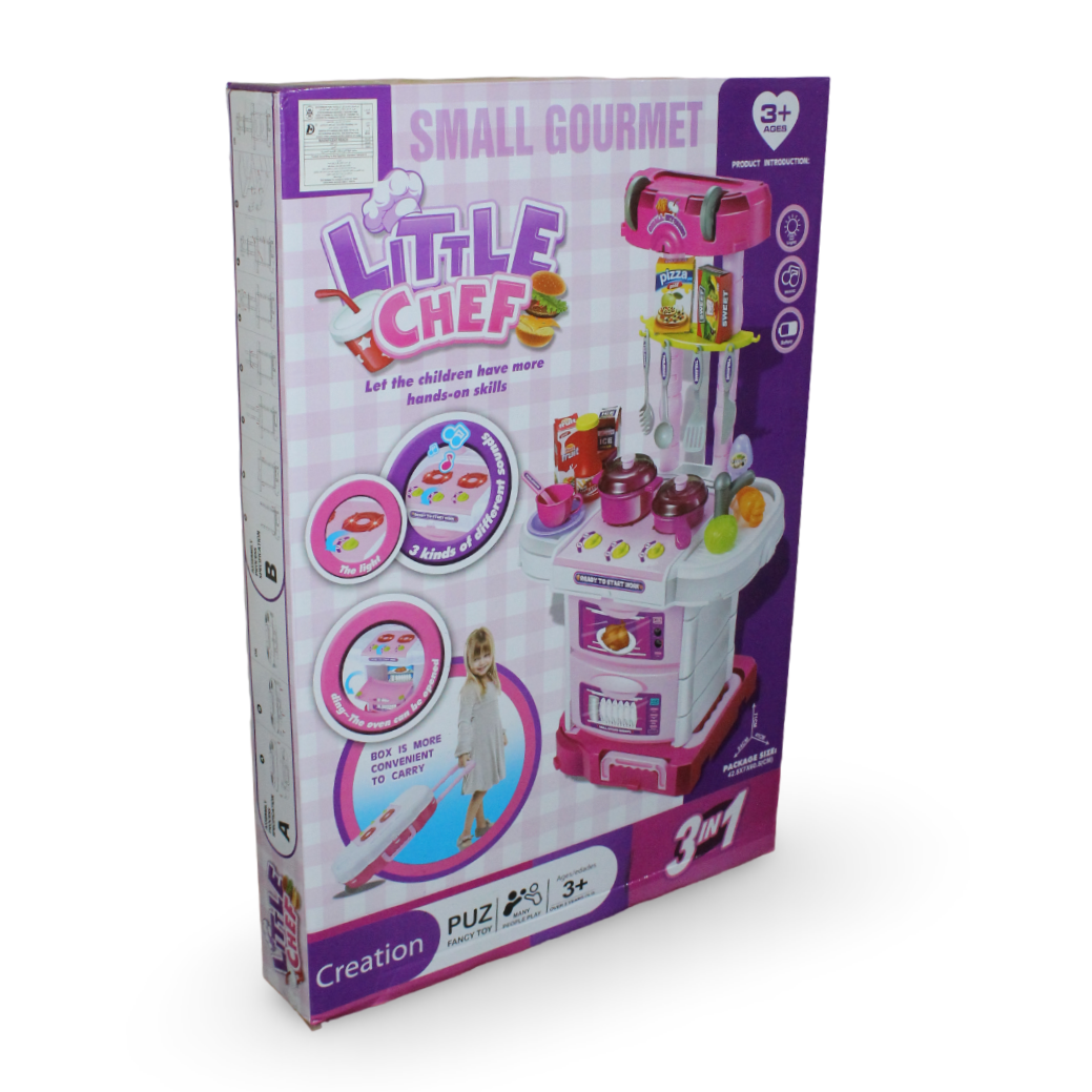 3-in-1 Little Chef Kitchen Playset (Sound & Light)