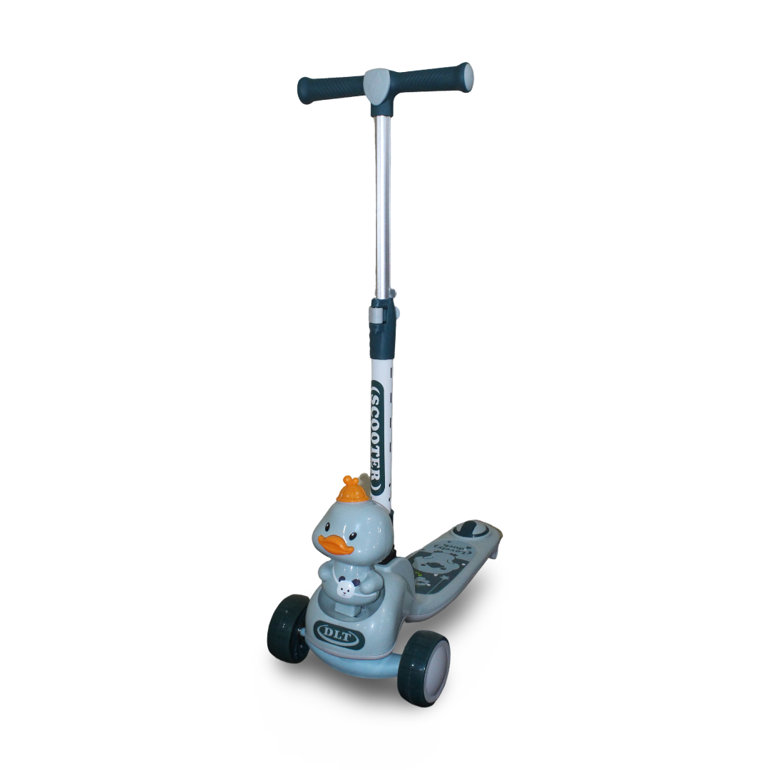 Kids 3-Level Scooter with Light-Up Wheels Music & Lights – Mint