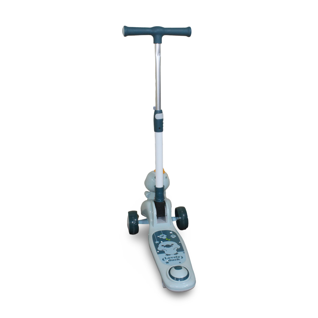 Kids 3-Level Scooter with Light-Up Wheels Music & Lights – Mint