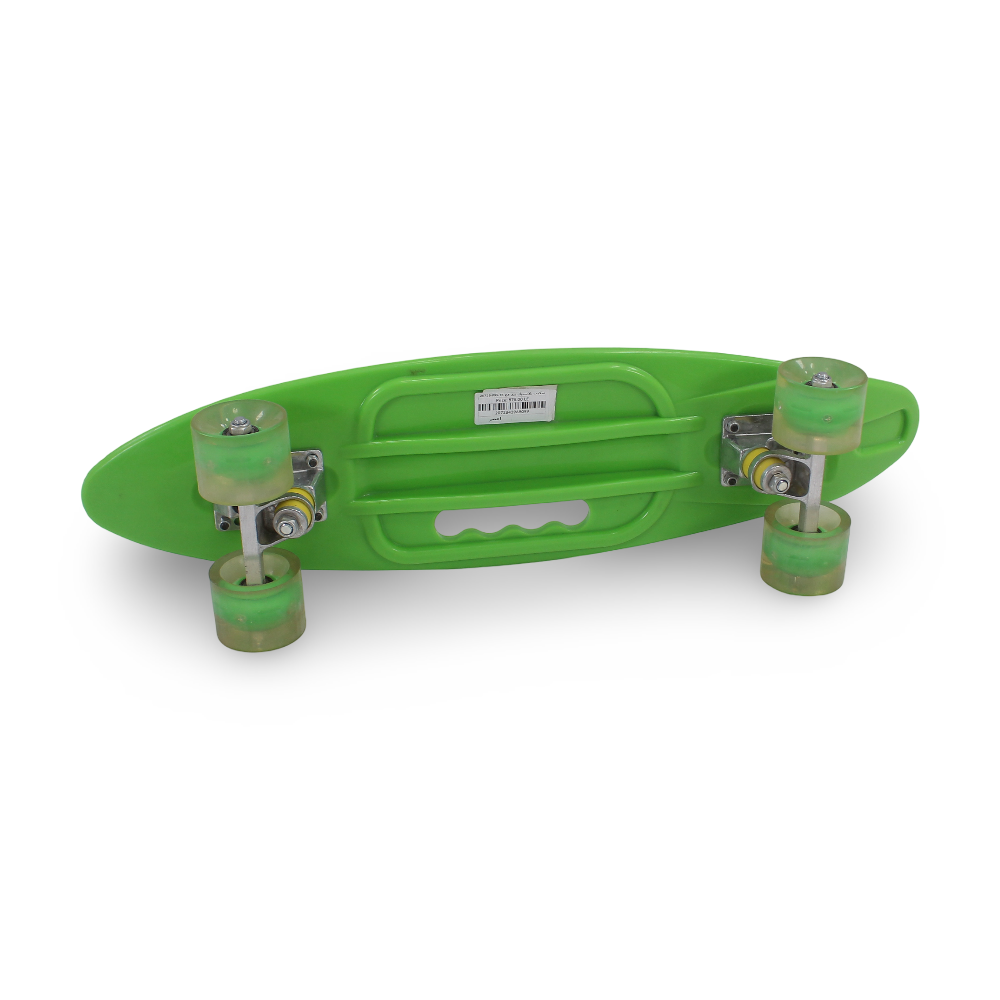 Gravital 24-Inches Mini Cruiser Skateboard with Colored Wheels LED Lighting – Green