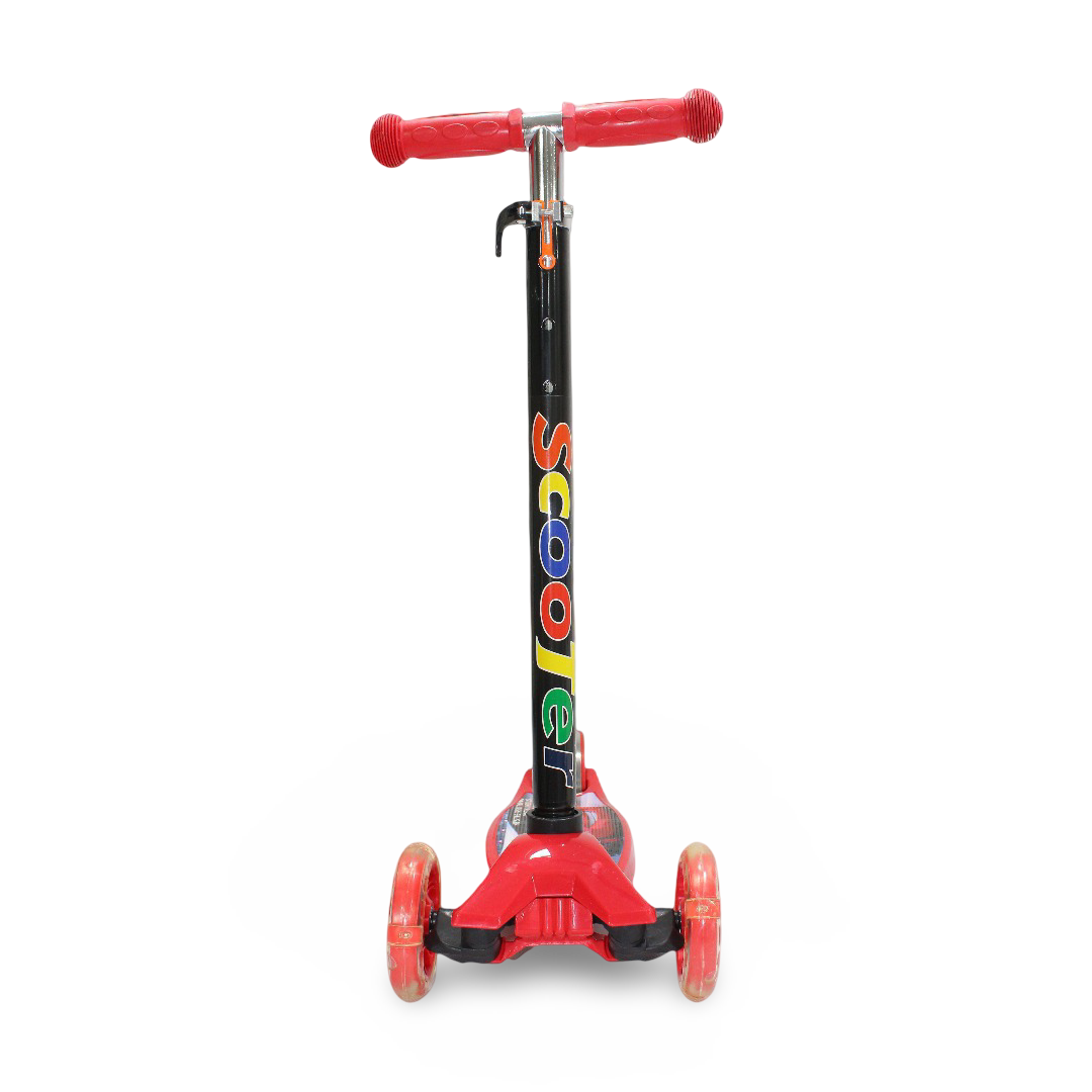 3-Wheel Scooter (Sound & Light) – Red with Cars Design