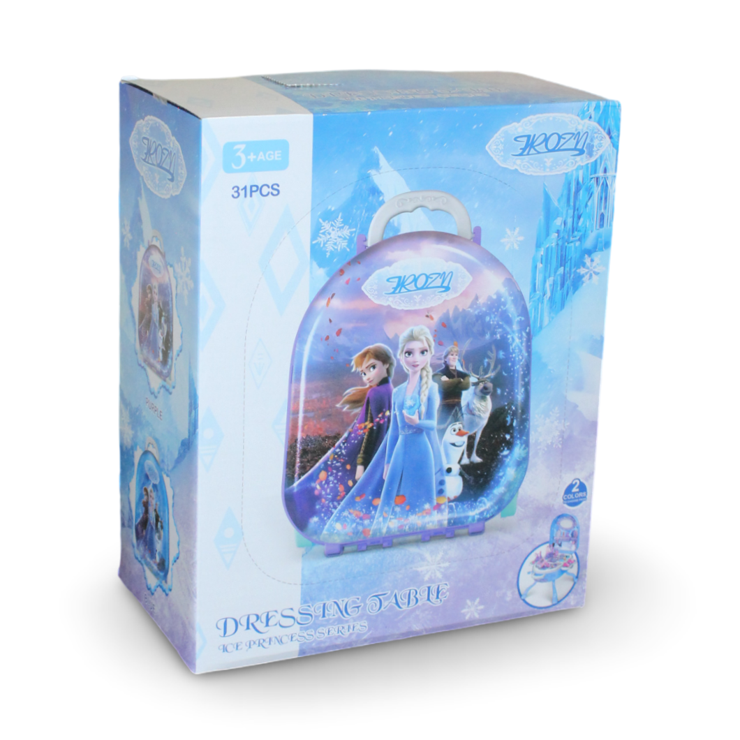 3-in-1 Frozen Dressing Table Set – Purple