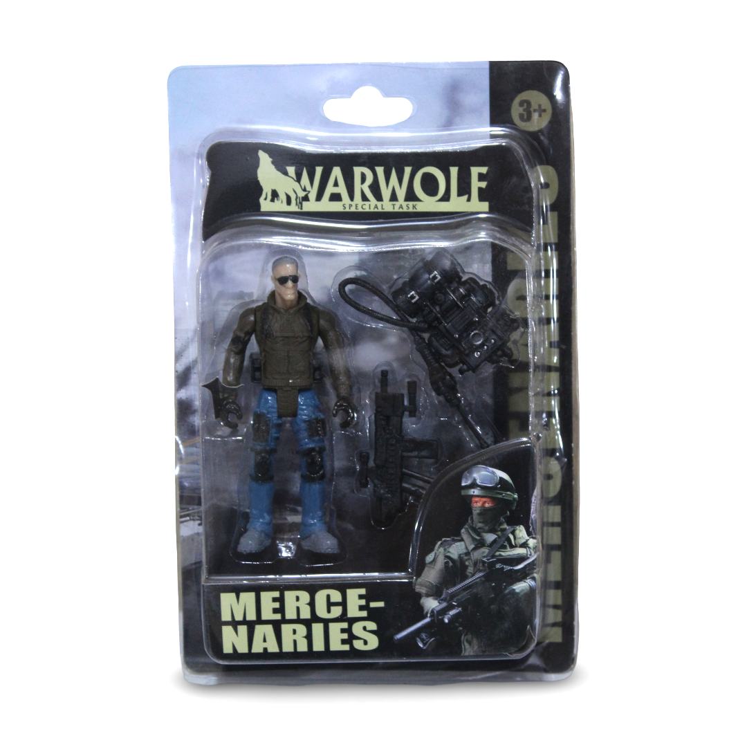 Warwolf Special Task Mercenaries Toy Action Figure Set – Blue