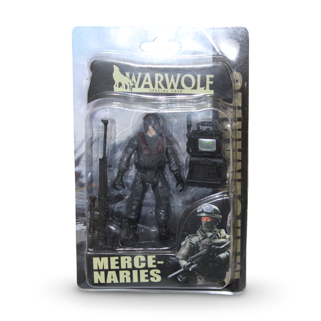 Warwolf Special Task Mercenaries Toy Action Figure Set – Grey
