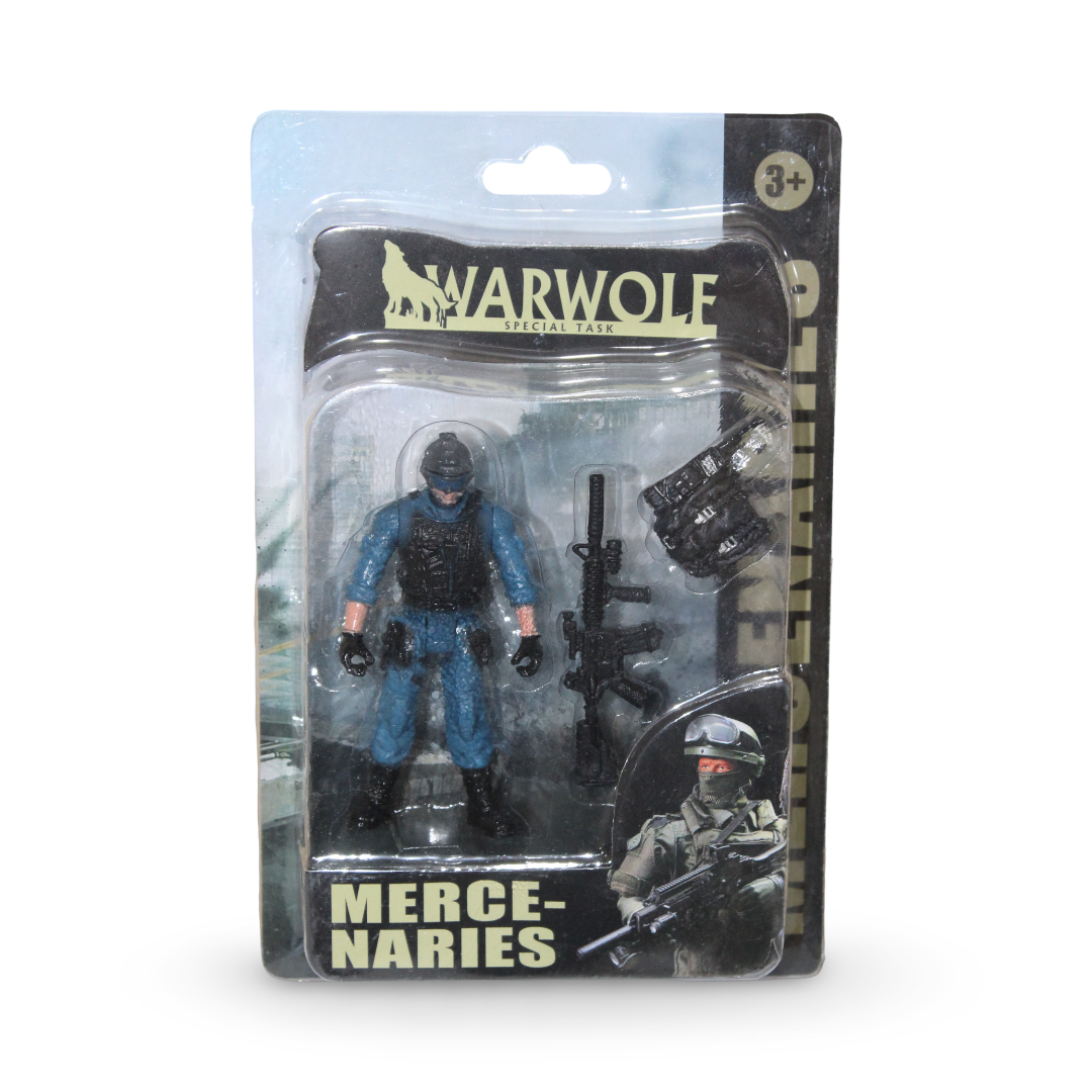 Warwolf Special Task Mercenaries Toy Action Figure Set – Blue