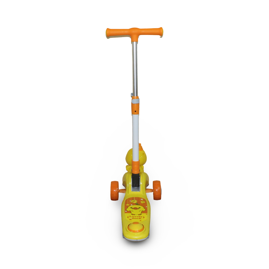 Kids 3-Level Scooter with Light-Up Wheels (Music & Lights) – Yellow