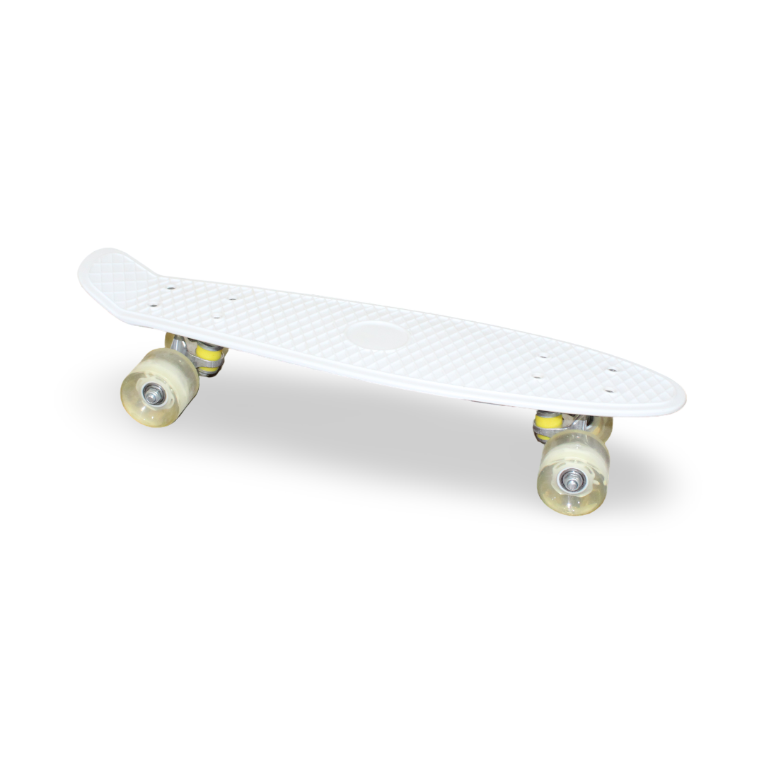 Skateboard 22.5 Inches LED Light-up Wheels – White