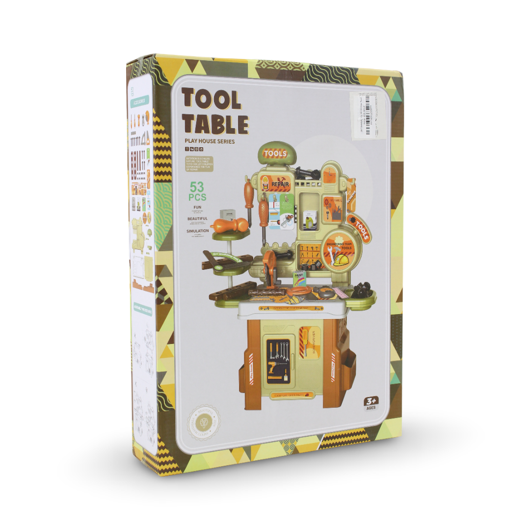 Tool Table Play House Series Playset – 53 Pcs