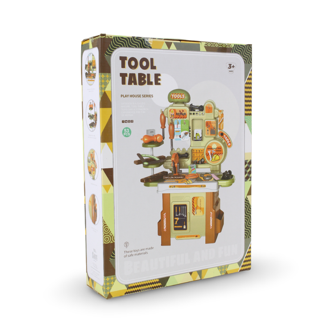 Tool Table Play House Series Playset – 53 Pcs