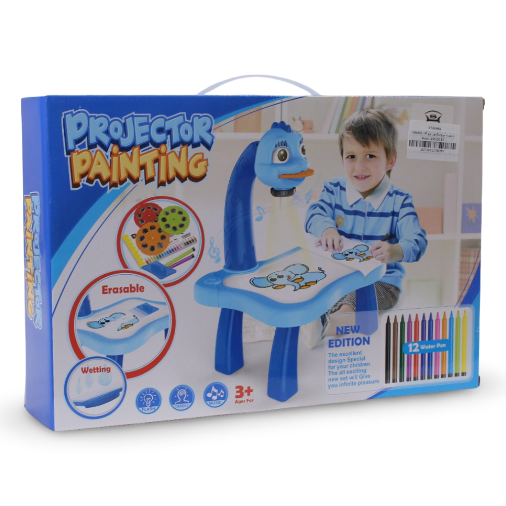 Erasable Projector Painting – Blue  with 12 Water Pens