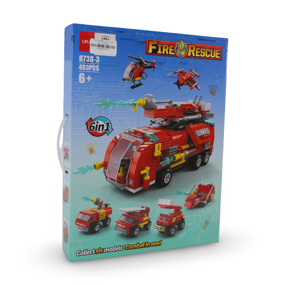 6-in-1 Fire Rescue Building Blocks – 493 Pcs - Toys - OKO