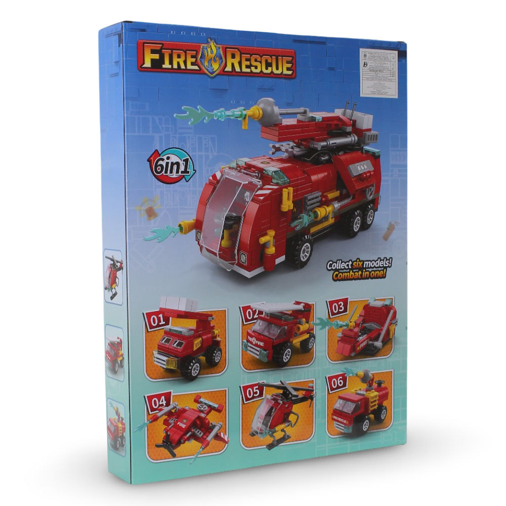 6-in-1 Fire Rescue Building Blocks - 493 Pcs