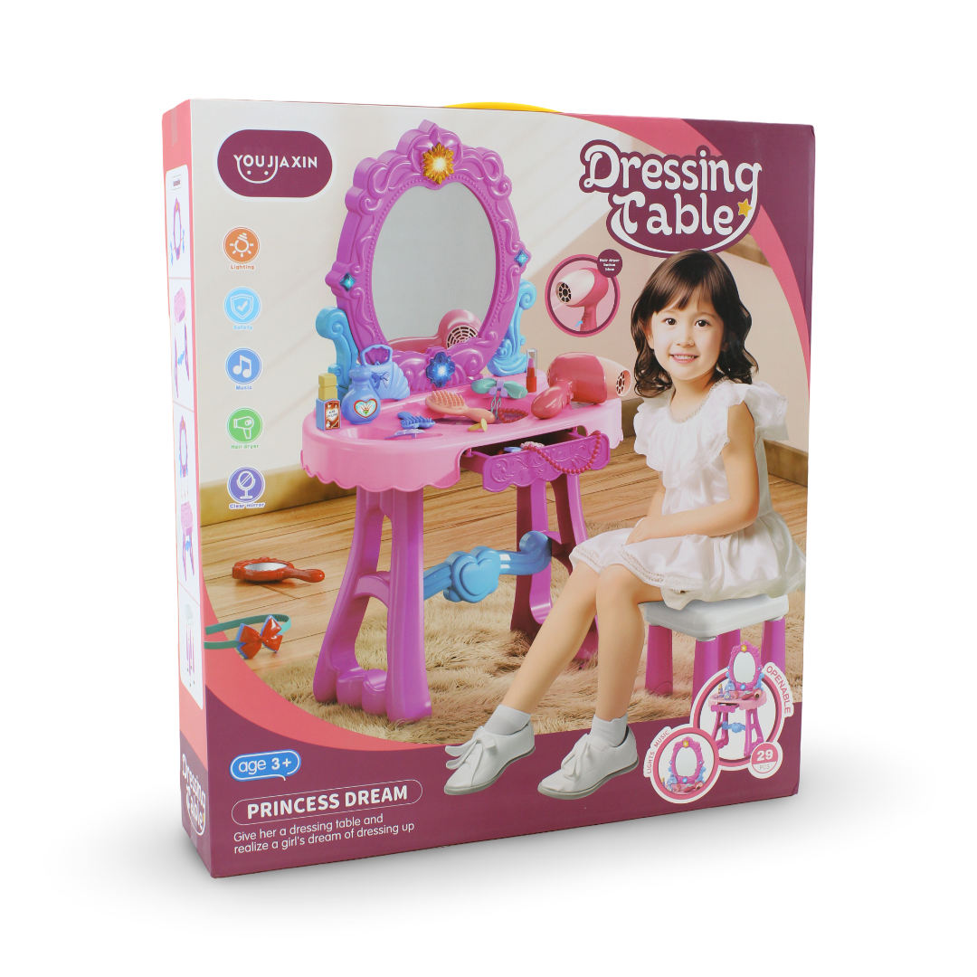 Princess Vanity Dress-Up & Styling Set – 29 Pcs