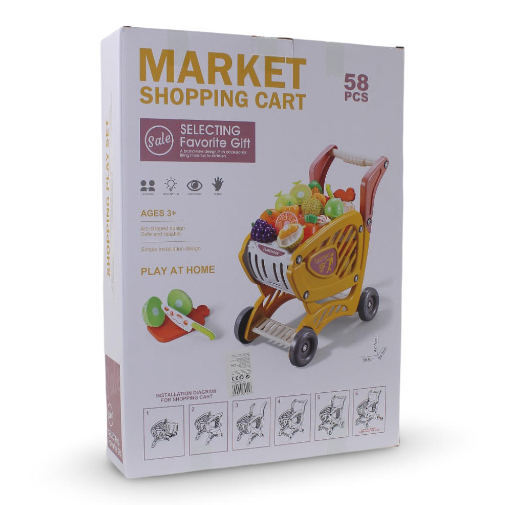 Market Shopping Cart – 58 Pcs