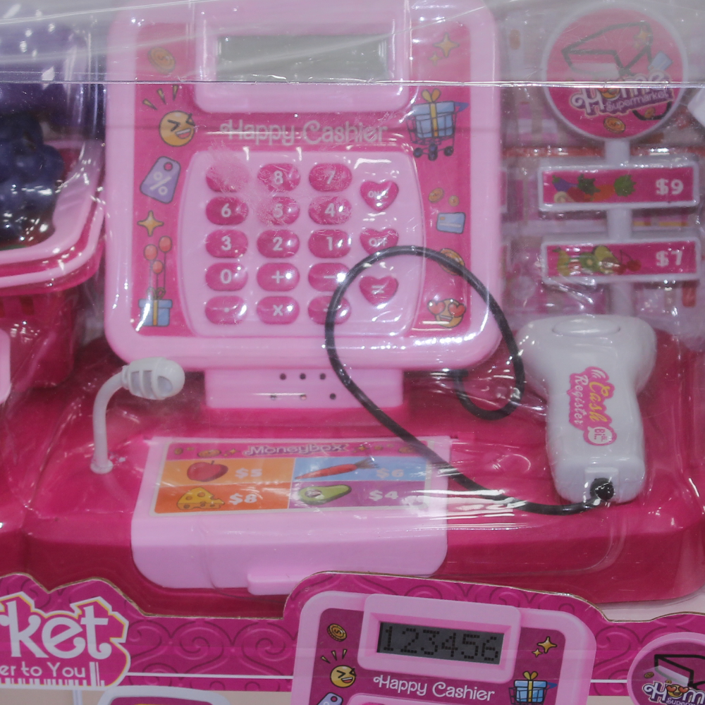 Supermarket Cash Register Playset – Pink