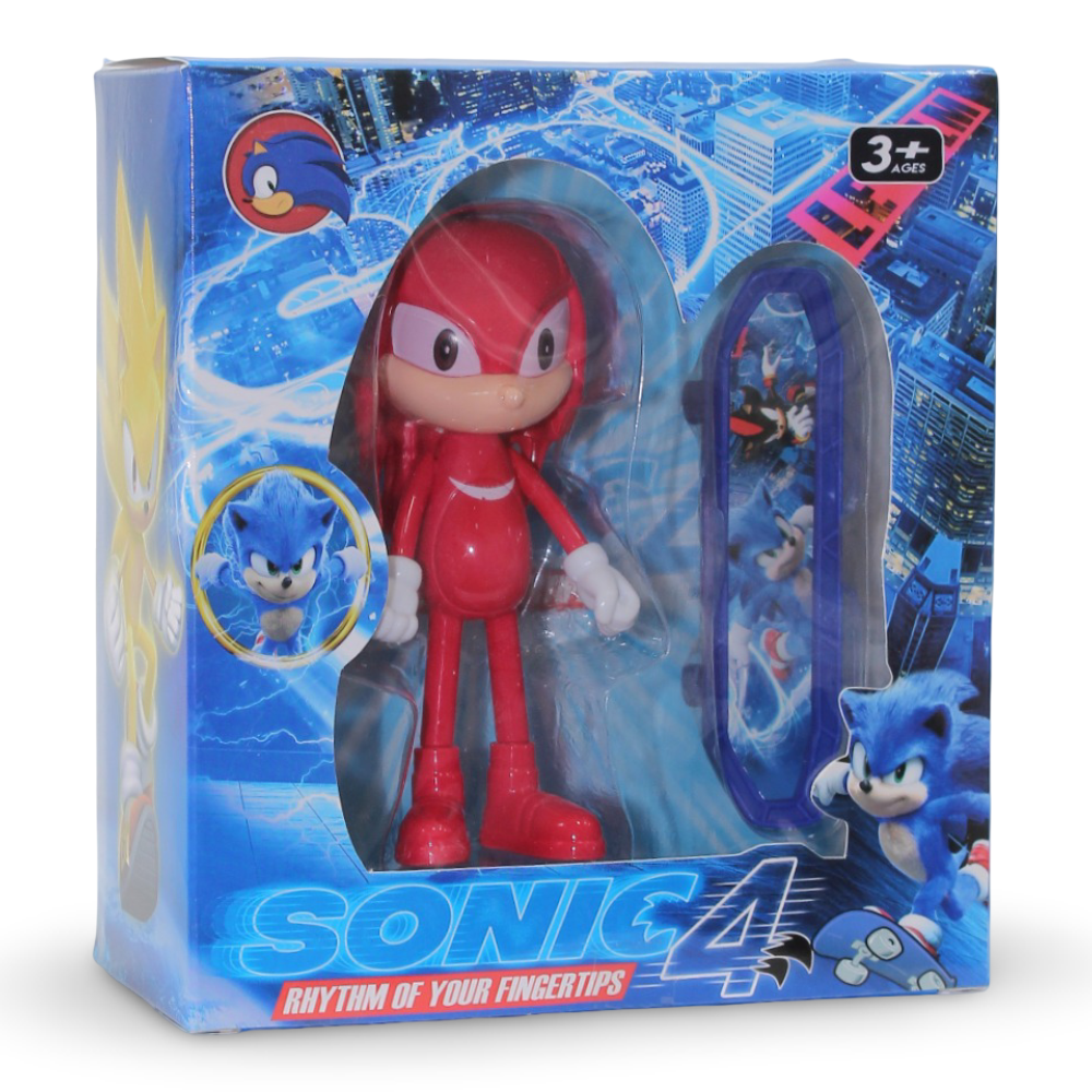 Sonic 4 Action Figure with Skateboard – Red