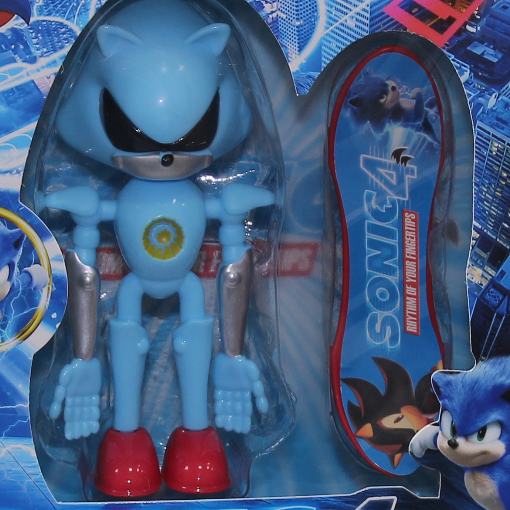 Sonic 4 Action Figure with Skateboard – Baby Blue
