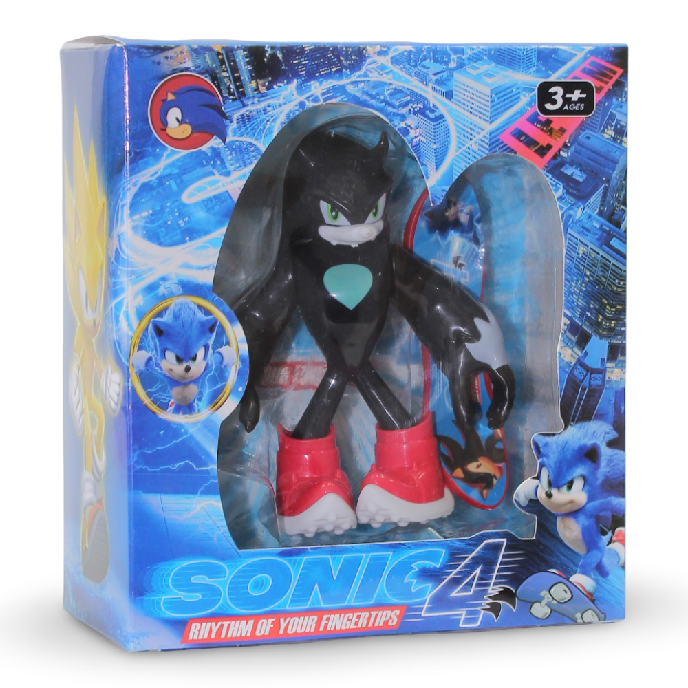 Sonic 4 Actio Figure with Skateboard – Black