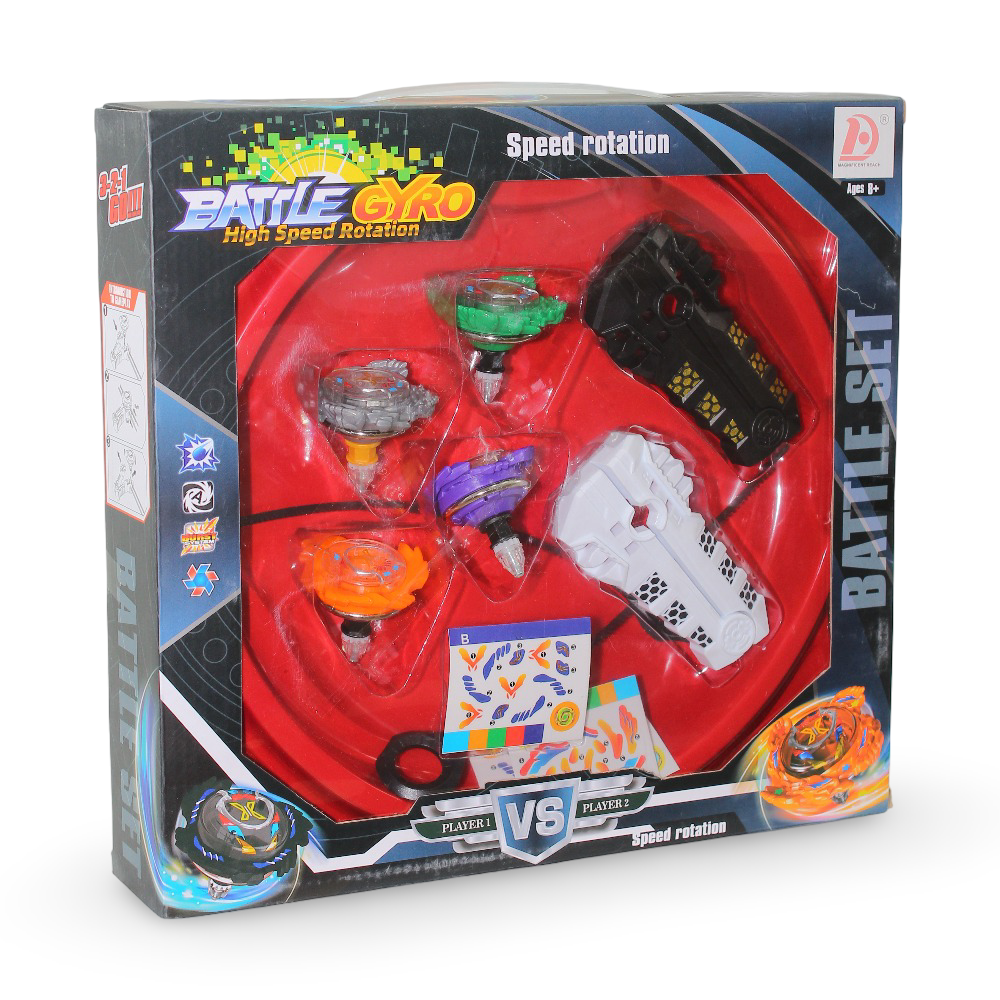 Battle Gyro "Beyblade" Style Spinning Top Battle Set - Toys
